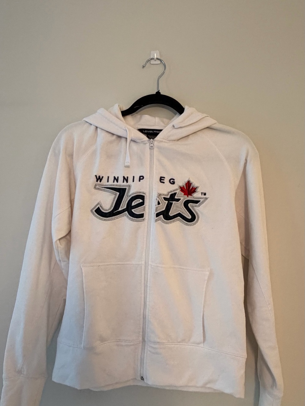 Winnipeg Jets White Full-Zip Hoodie